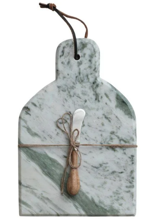 Marble Cheese/Cutting Board w/ Canape Knife