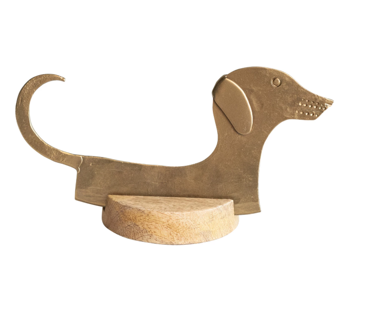 Metal Dog Shaped Cheese Knife with Stand
