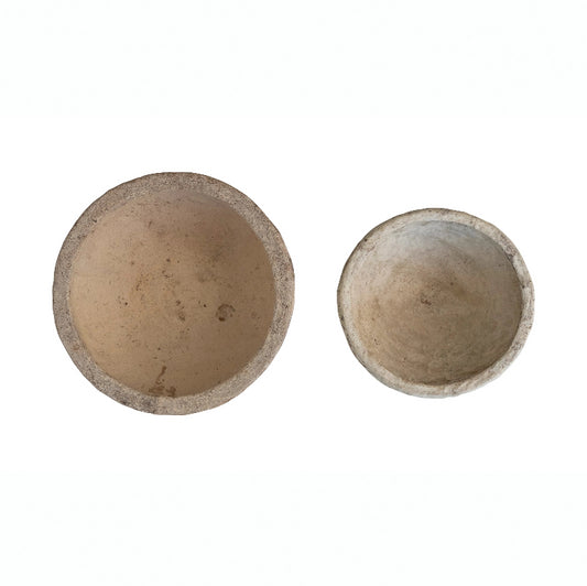 Paper Mache Decor Bowls - Set of 2