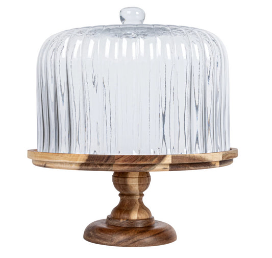 Fluted Glass Serving Stand