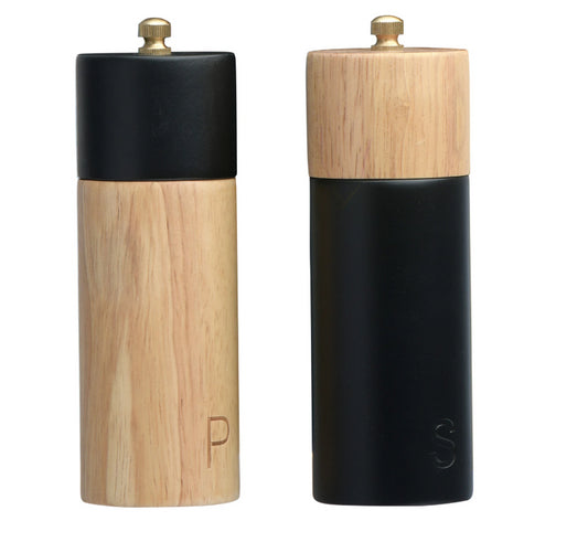 Two-Toned Salt and Pepper Mills, Set of 2