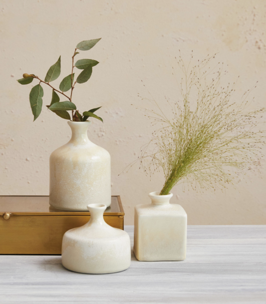 Stoneware Vases, Set of 3