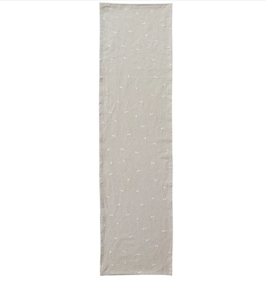 Botanical Embroidered Table Runner