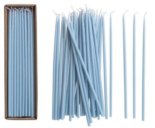Unscented Thin Taper Candles in Box, Set of 36