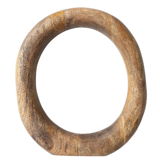 Standing Natural Wood Decor Circle