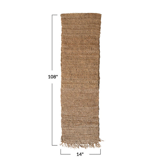 Fringed Raffia Table Runner