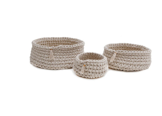 Ivory Loom Basket Set