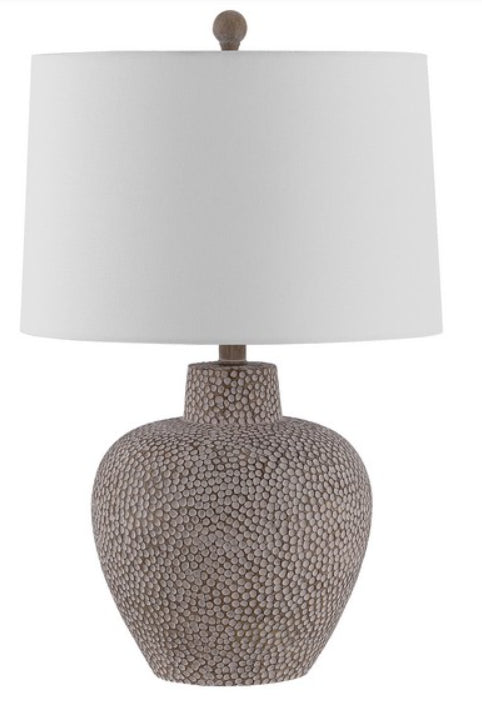 Textured Grey Table Lamp
