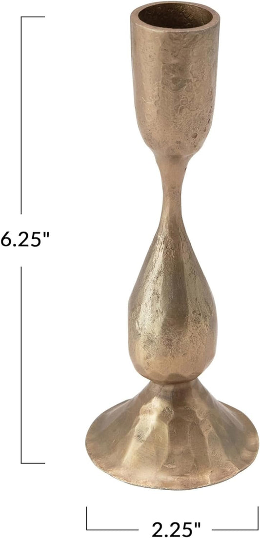 Hand-Forged Metal Taper Candle Holder - 6.25"