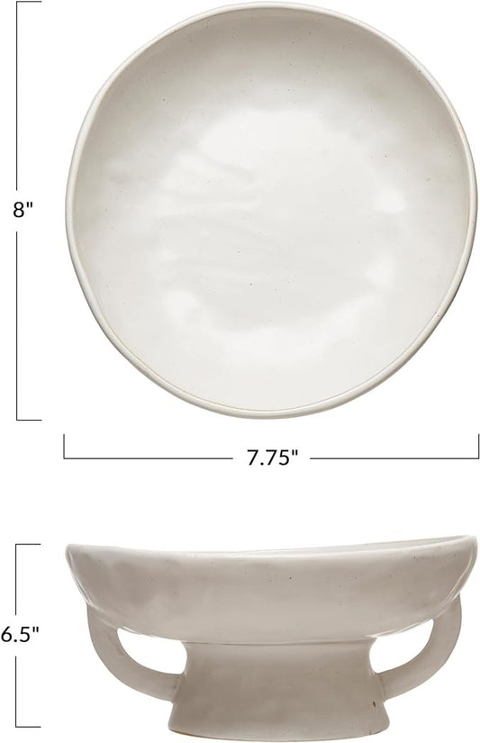 White Glaze Stoneware Bowl