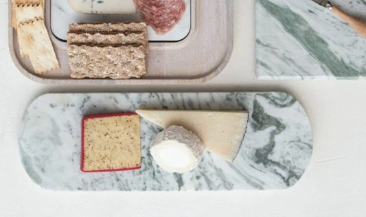 Marble Cheese/Serving Board, Green Melange
