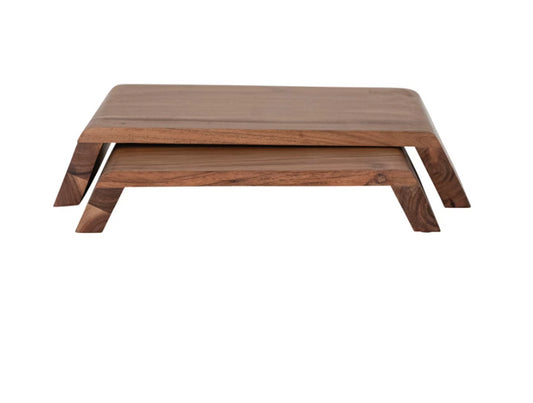 Wood Nesting Pedestals, Set of 2