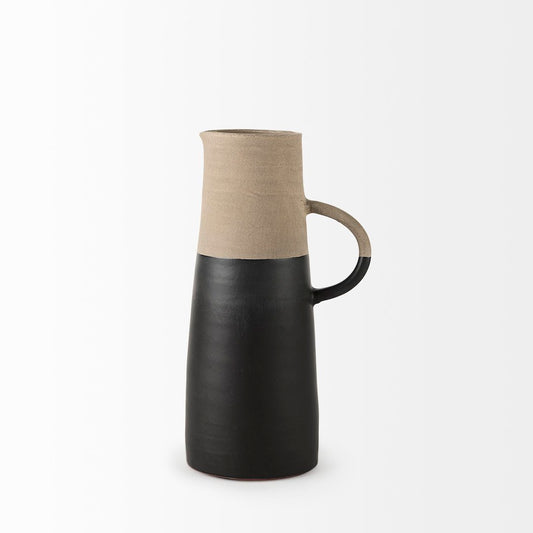 Black Natural Ceramic Jug - Medium