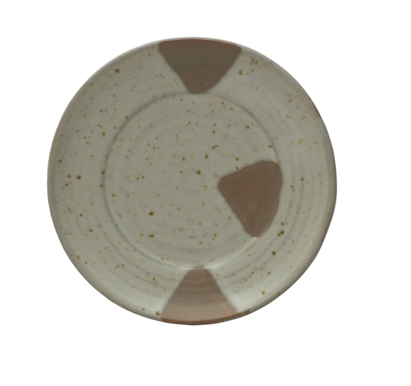 Stoneware Plate with Pattern