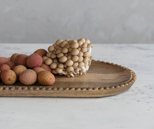 Beaded Wood Tray