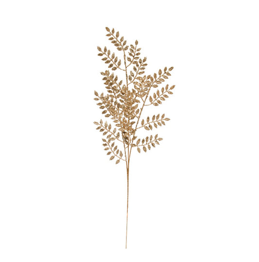 28-1/2"H Faux Leaf Strand with Glitter, Champagne Color