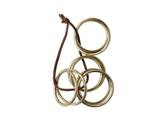 Brass Round Napkin Rings, Set of 4