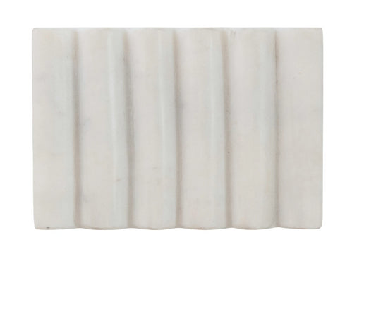 Scalloped Marble Soap Dish