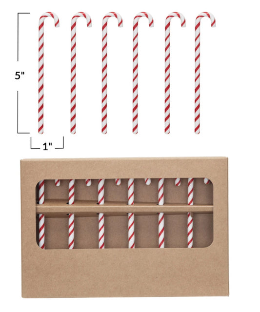 Candy Cane Stir Sticks, Box Set of 6