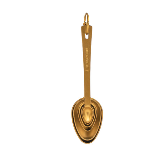 Gold Finished Measuring Spoons, Set of 6