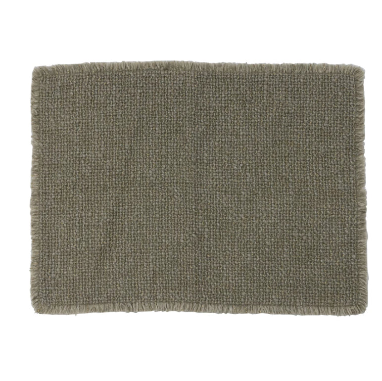 Fringed Olive Green Placemat
