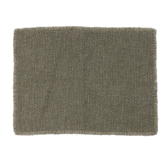 Fringed Olive Green Placemat