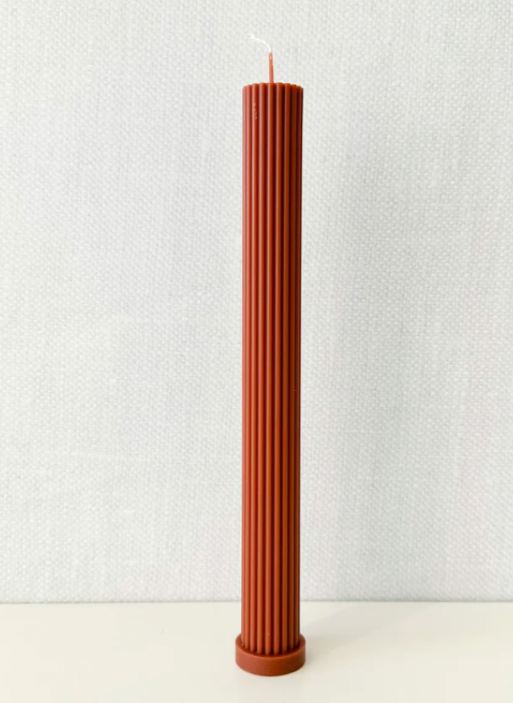 Reeded Candles Terracotta