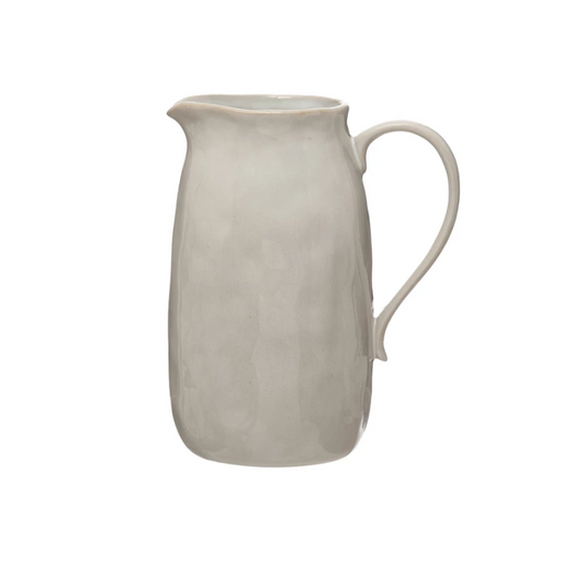 96 oz. Stoneware Pitcher, Reactive Glaze