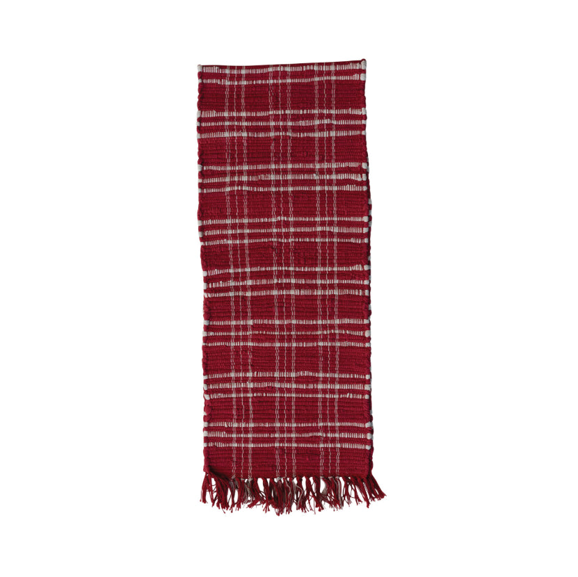 Red and White Plaid Table Runner