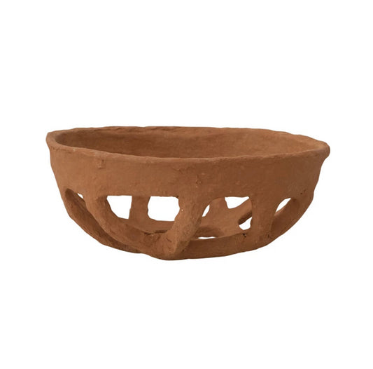 Handmade Paper Mache Basket Bowl